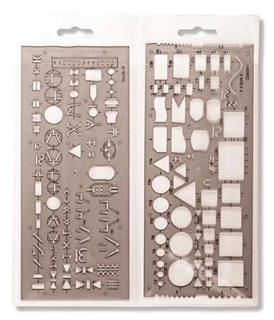 Elektronikai sablon, műanyag, KOH-I-NOOR 