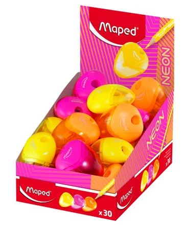 Hegyező display, egylyukú, tartályos, MAPED I-Gloo Neon, vegyes színek - 30db