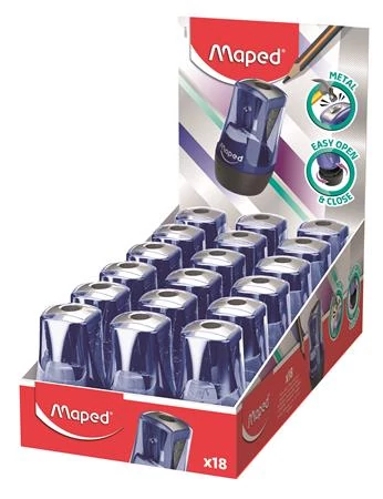 Hegyező display, egylyukú, tartályos, MAPED Tonic, kék - 18db