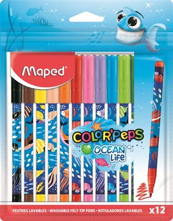 Filctoll készlet, 2 mm, kimosható, MAPED 