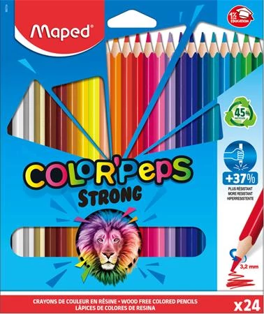 Színes ceruza készlet, háromszögletű, MAPED 