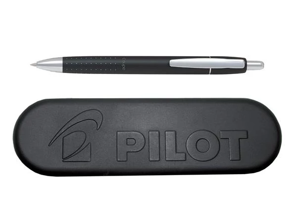 Golyóstoll, 0,28 mm, nyomógombos, fekete tolltest, PILOT 