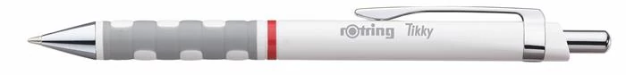 Golyóstoll, 0,8 mm, nyomógombos, fehér tolltest, ROTRING 