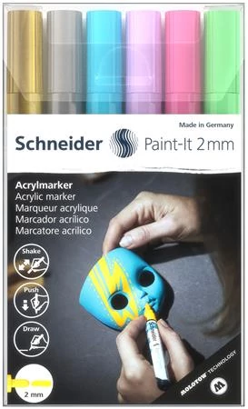 Dekormarker készlet, akril, 2 mm, SCHNEIDER 