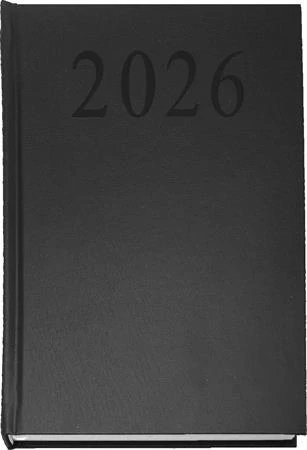 Naptár, tervező, A5, napi, 2026, fekete