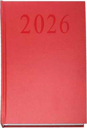 Naptár, tervező, A5, napi, 2026, bordó
