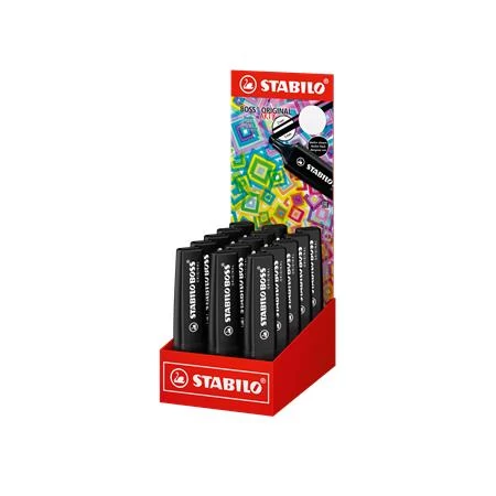 Szövegkiemelő display, marker, 2-5 mm, STABILO BOSS original NatureColors, fekete - 15db