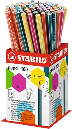 Grafitceruza display, HB, hatszögletű, STABILO 