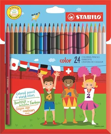 Színes ceruza készlet, hatszögletű, STABILO 