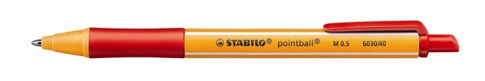 Golyóstoll, 0,5 mm, nyomógombos, STABILO 