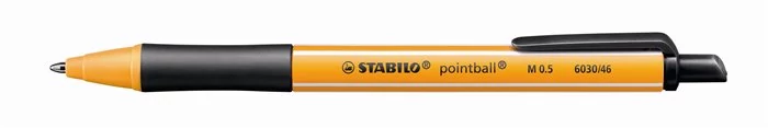 Golyóstoll, 0,5 mm, nyomógombos, STABILO 