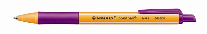 Golyóstoll, 0,5 mm, nyomógombos, STABILO 