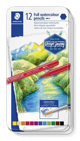 Akvarell ceruza készlet, hatszögletű, fémdobozos, STAEDTLER® 