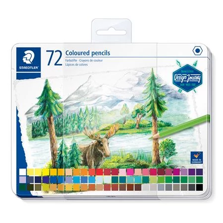 Színes ceruza készlet, hatszögletű, fémdobozos, STAEDTLER 