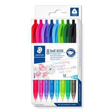 Golyóstoll, 0,5 mm, nyomógombos, STAEDTLER® 