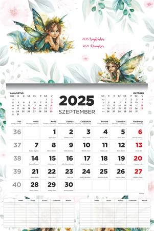 Naptár, fali, diák, 2025/2026 tanév, TOPTIMER, 