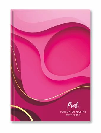 Hallgatói naptár, 2025/2026 tanév, A5, heti, TOPTIMER, pink