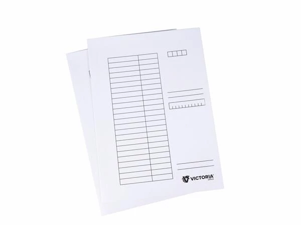 Pólyás dosszié, karton, A4, VICTORIA OFFICE, fehér