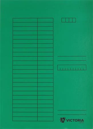 Pólyás dosszié, karton, A4, VICTORIA OFFICE, zöld
