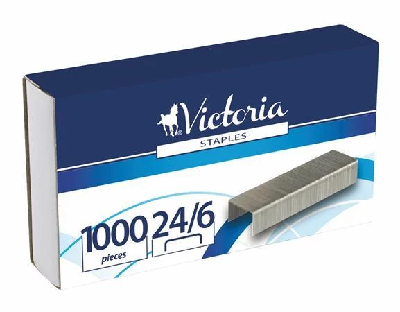 Tűzőkapocs, 24/6, VICTORIA OFFICE - 1000db