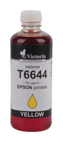 T66444 Tinta, L100, 200mfp nyomtatókhoz, VICTORIA TECHNOLOGY, sárga, 100ml