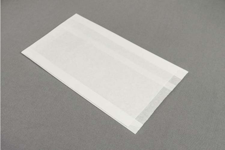 Papírtasak oldalredős (pékáru tasak) 160x2x25x250mm, Fehér kraft