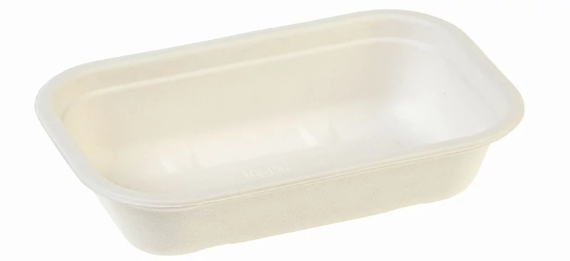 Cukornád tál 650ml, szögletes, BIO-laminált, 205x130x56mm