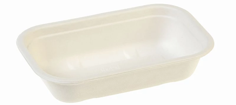 Cukornád tál 850ml, szögletes, BIO-laminált, 229x153x50mm