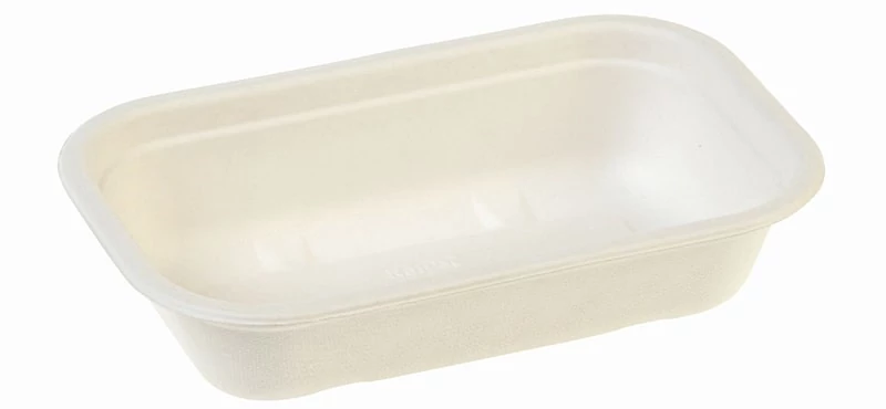 Cukornád tál 1000ml, szögletes, BIO-laminált, 229x153x57mm