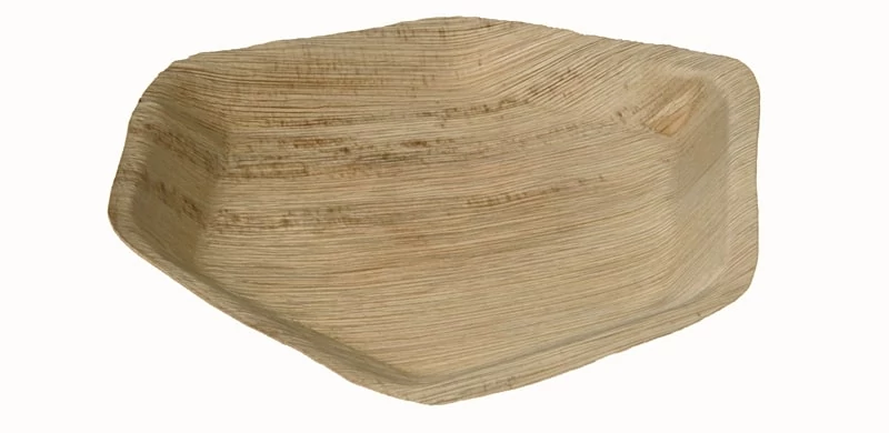 Pálmalevél tányér 24cm, hatszögletű
