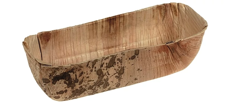 Pálmalevél ovális tálca, 18x8.5x4.5cm