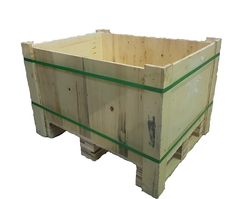Láda 805x605x545 mm rétegelt lemez, használt