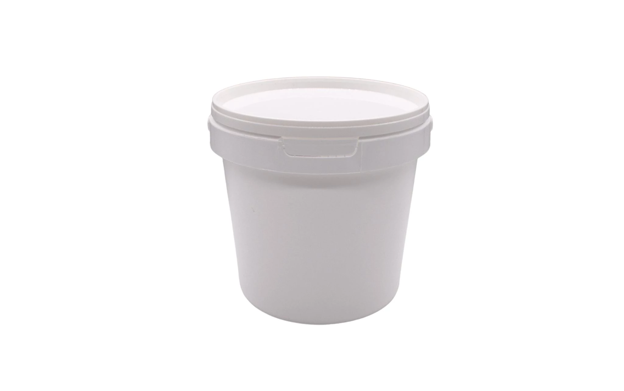 Műanyag kerek vödör, fehér (fül nélkül) 300ml - fedél nélkül
