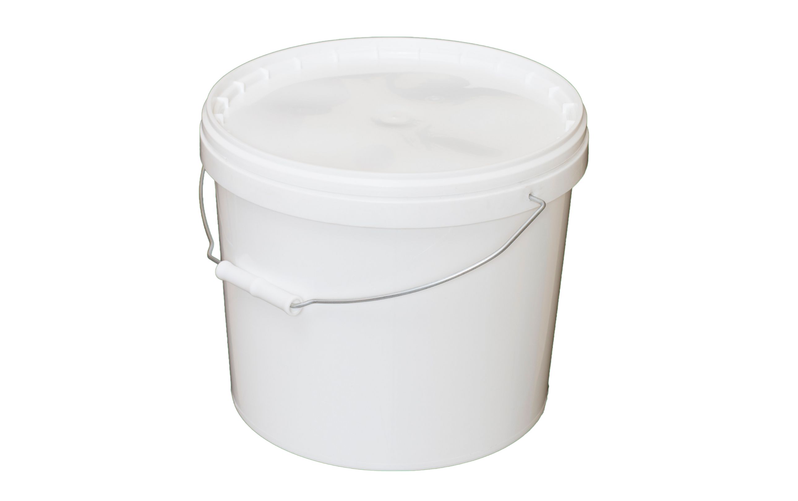 Műanyag kerek vödör, fehér, 10 liter