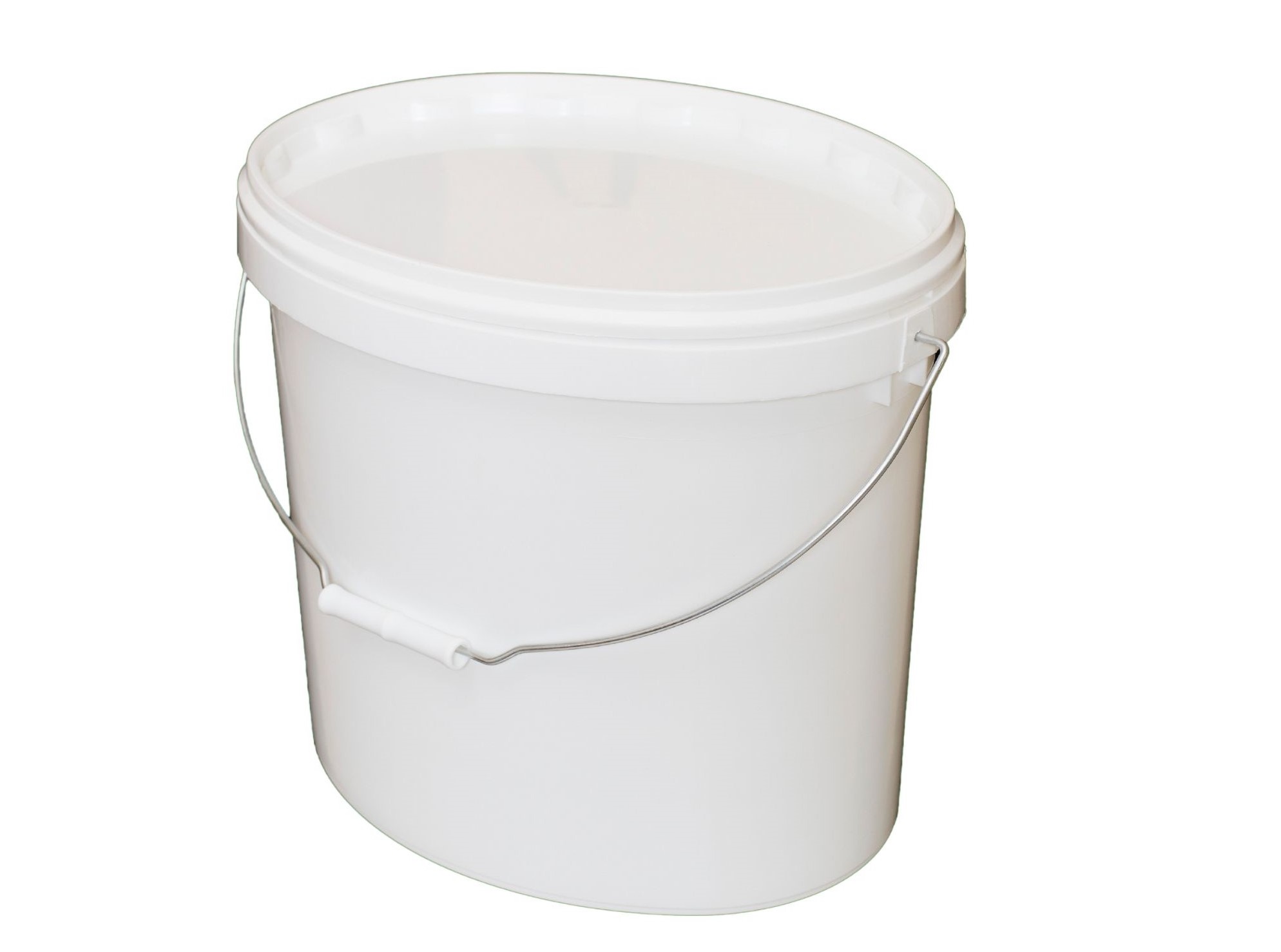 Műanyag ovális vödör, fehér, 18 liter (magas)